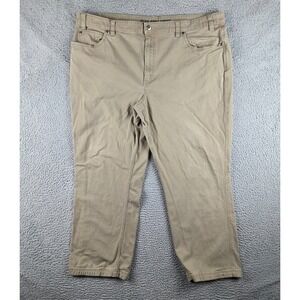 Duluth Trading Pants Mens 46x30 (44x28) Brown Flex Fire Hose Work Wear